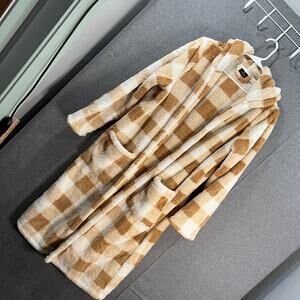 BumbleBella by Jill Martin Long Jacket Cardigen Hood Brown Size XXS